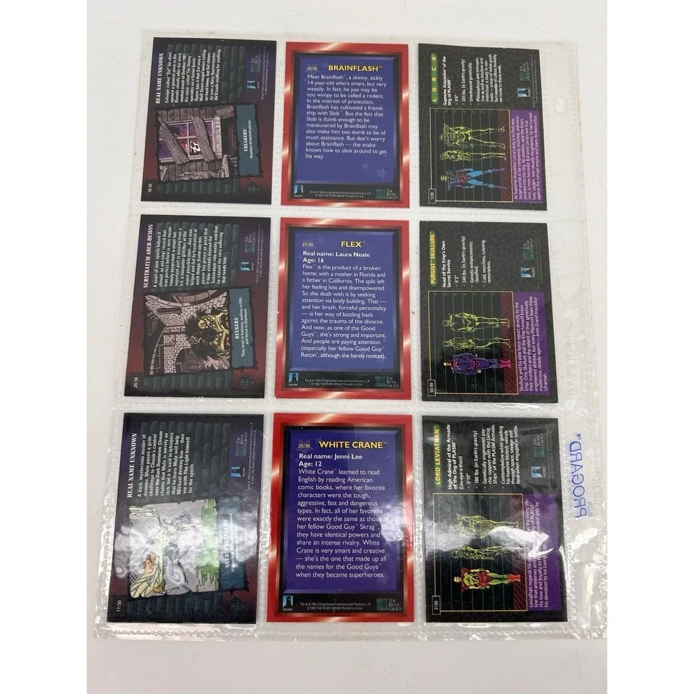 1993 The River Group Defiant Comics Plasm Zero Holographic Trading Card Lot